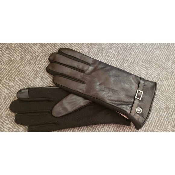 NWT ADRIENNE VITTADINI TOUCH SCREEN TECHNOLOGY LEATHER WOOL GROVES - Picture 1 of 6